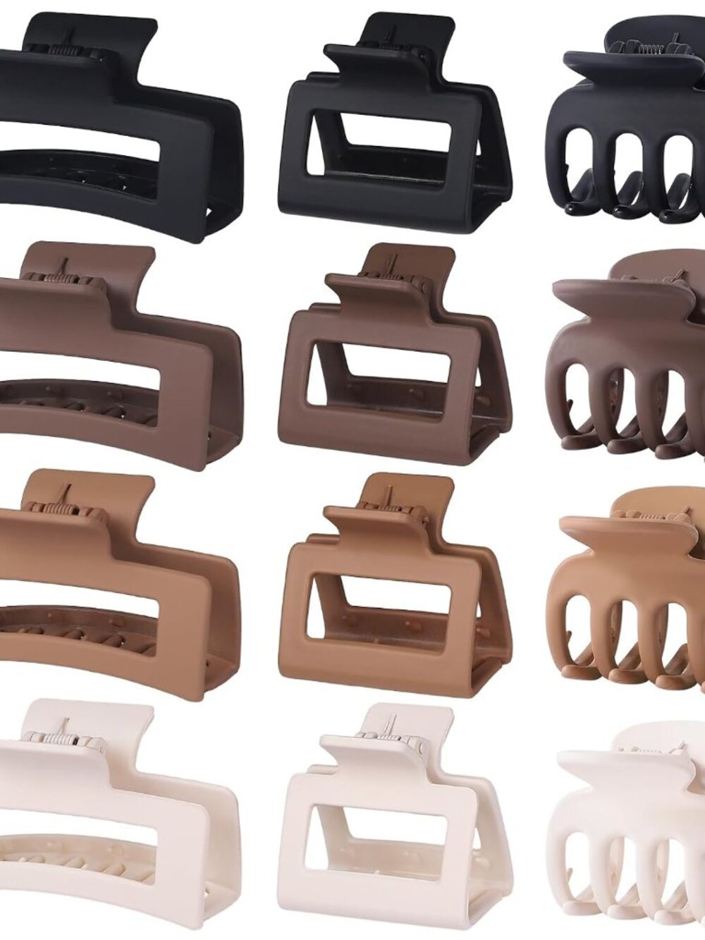 SMKSL 12 Pcs Hair Claw Clips for Women & Girls 3 Styles Hair Accessories